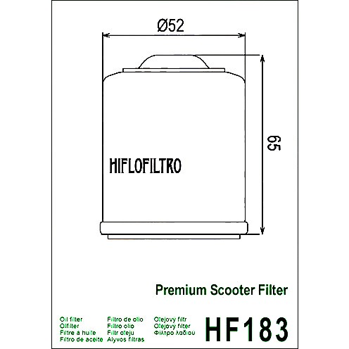 Ölfilter Scooter Hiflo Scooter Alternative: 7621071
