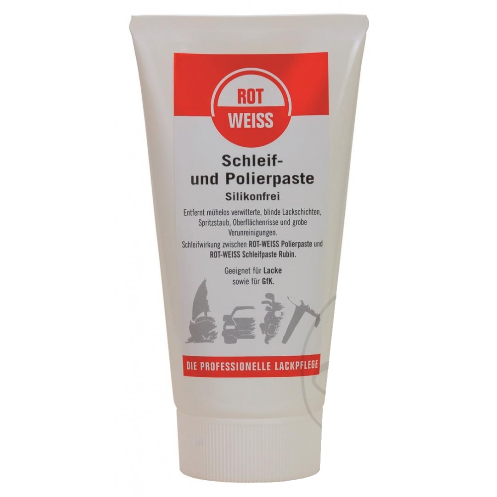 SCHLEIFPOLIERPASTE 150 ml Rot-Weiss Schwamm 5531314
