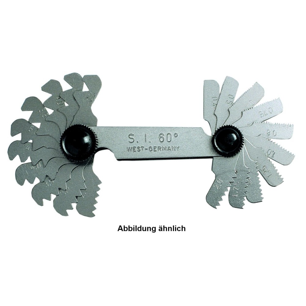 GEWINDESCHABLONEN-Satz 48 Blatt mm/INCH