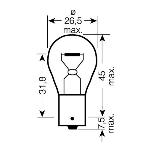 Lampe 12V21W BA15S Osram JMP 1590096 Alternative: 1590368