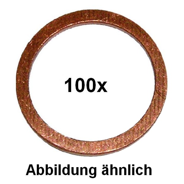 Dichtring Kupfer massiv 16X20X1.5 Packung 100 Stück