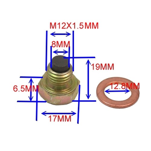 Ölablassschraube magnetisch JMP M12X1.5 mm mit Dichtring