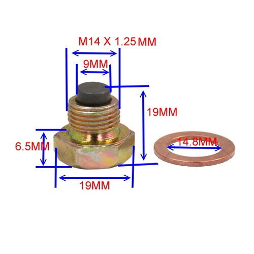 Ölablassschraube magnetisch JMP M14X1.25 mm mit Dichtring