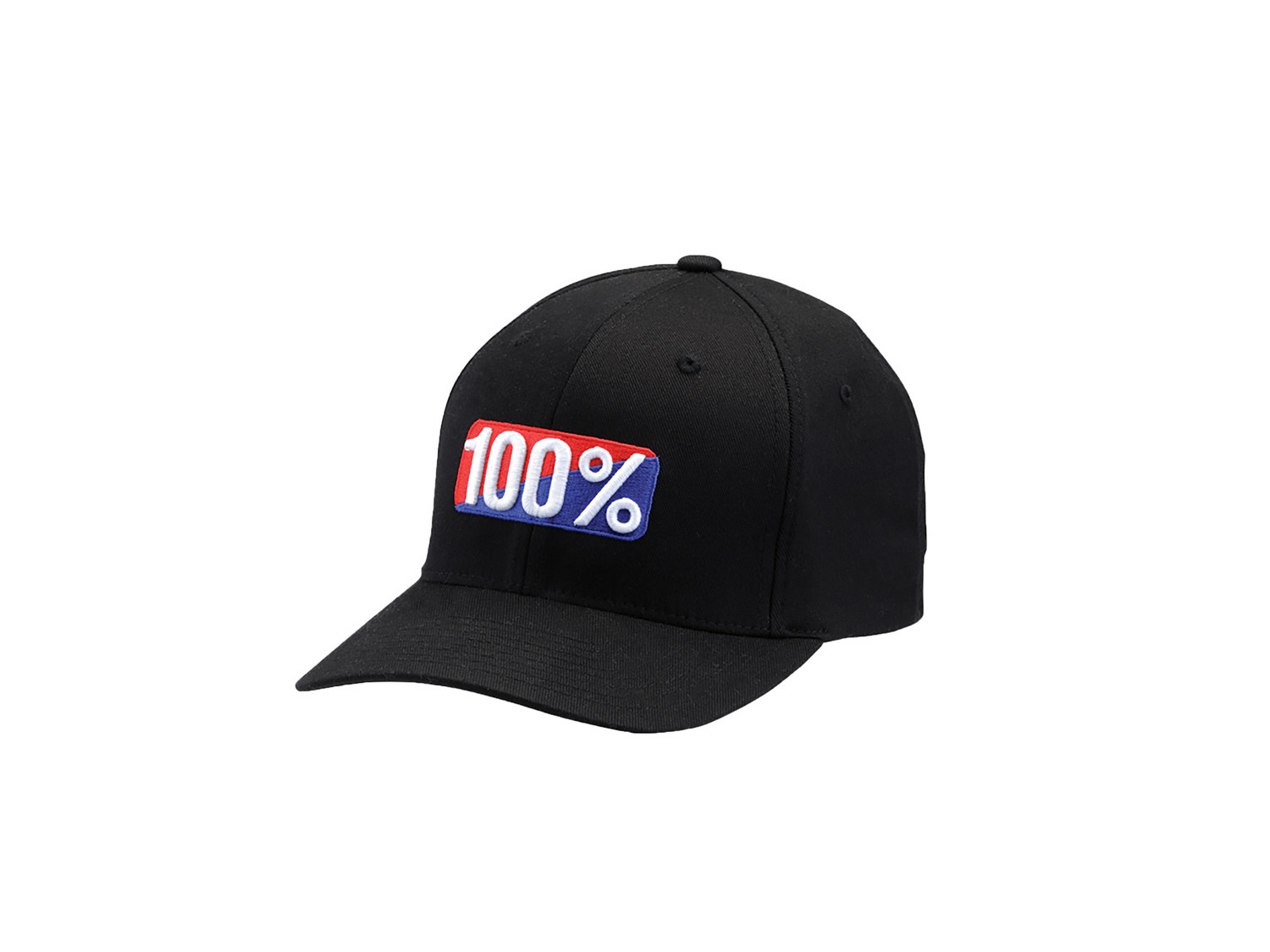 100% Classic X-Fit flexfit hat, black, S/M