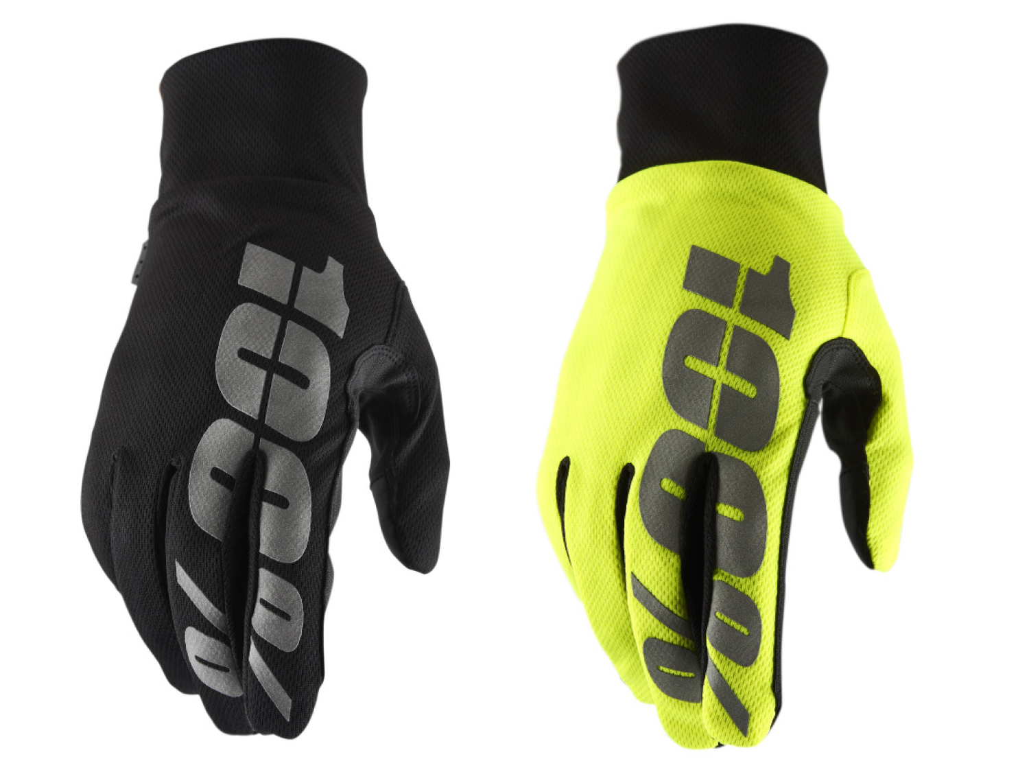 100% Hydromatic Waterproof Gloves, fluo yellow, L