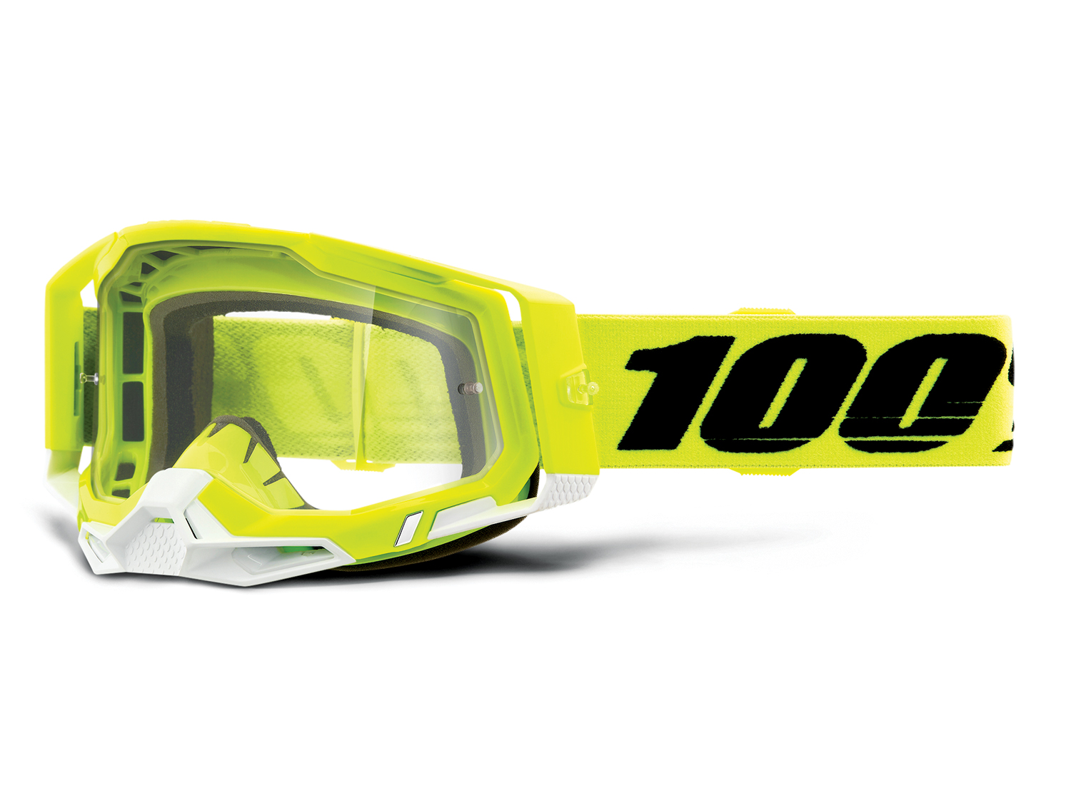 100% Racecraft Gen. 2 goggle anti fog clear lens, yellow, unis