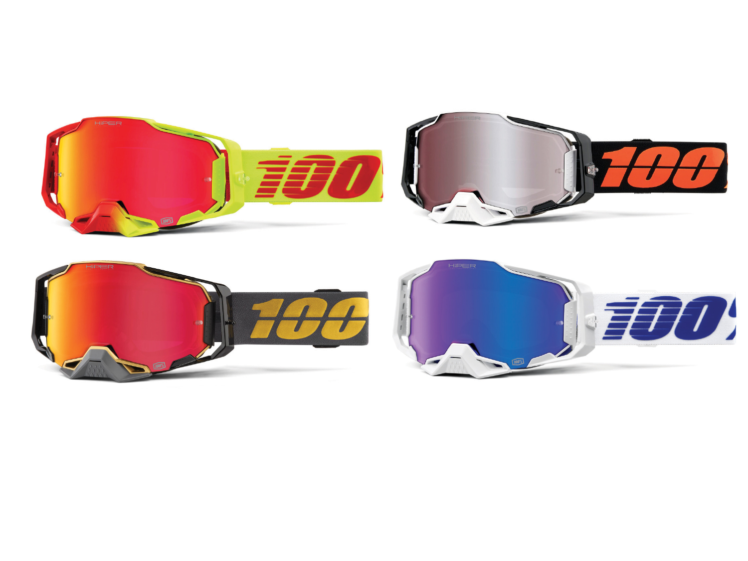 100% Armega HiPER Goggle - Mirror Lens, Falcon 5, unis