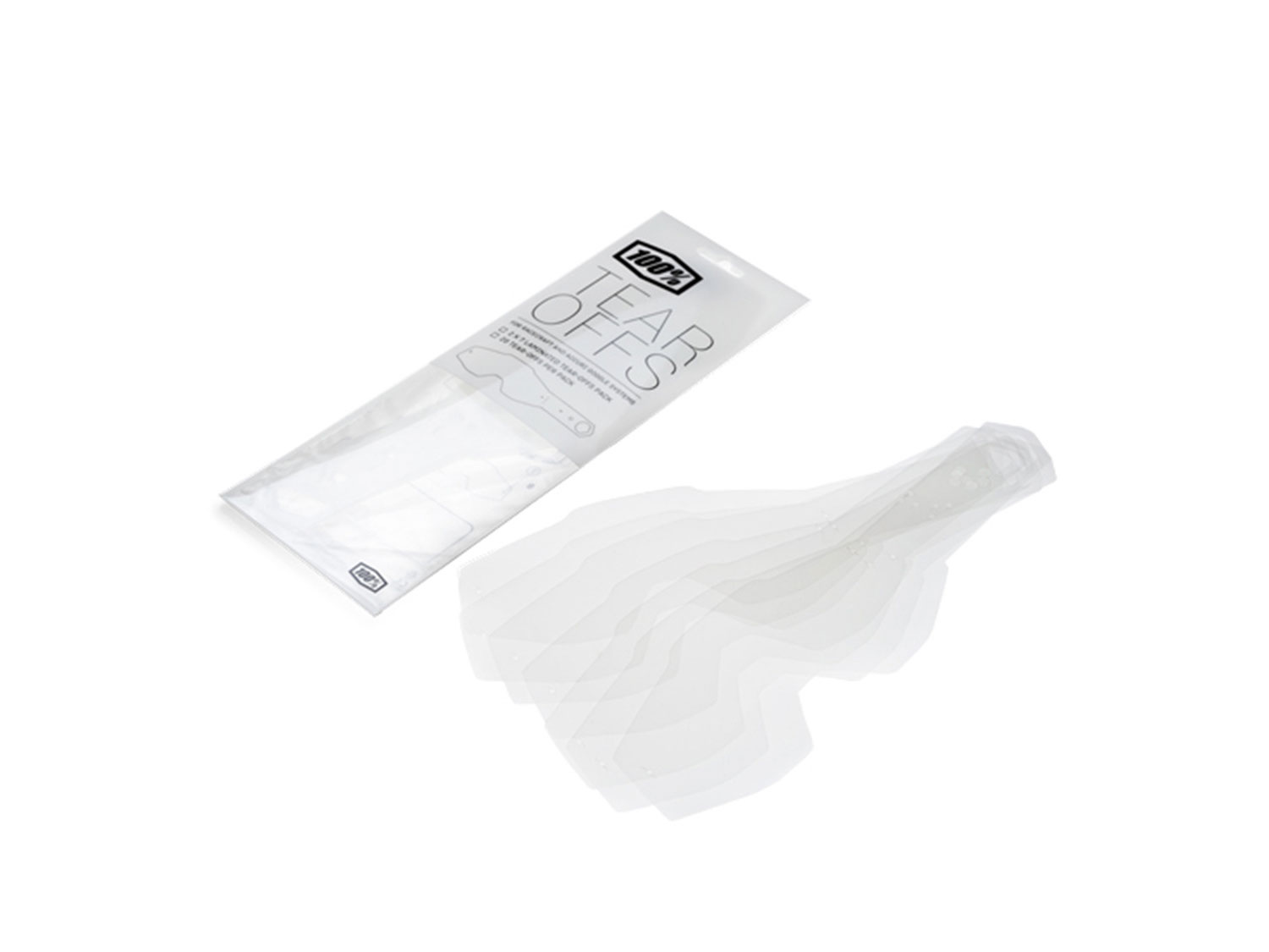 100% Youth Standard Tear Offs (20 pcs), no color, unis
