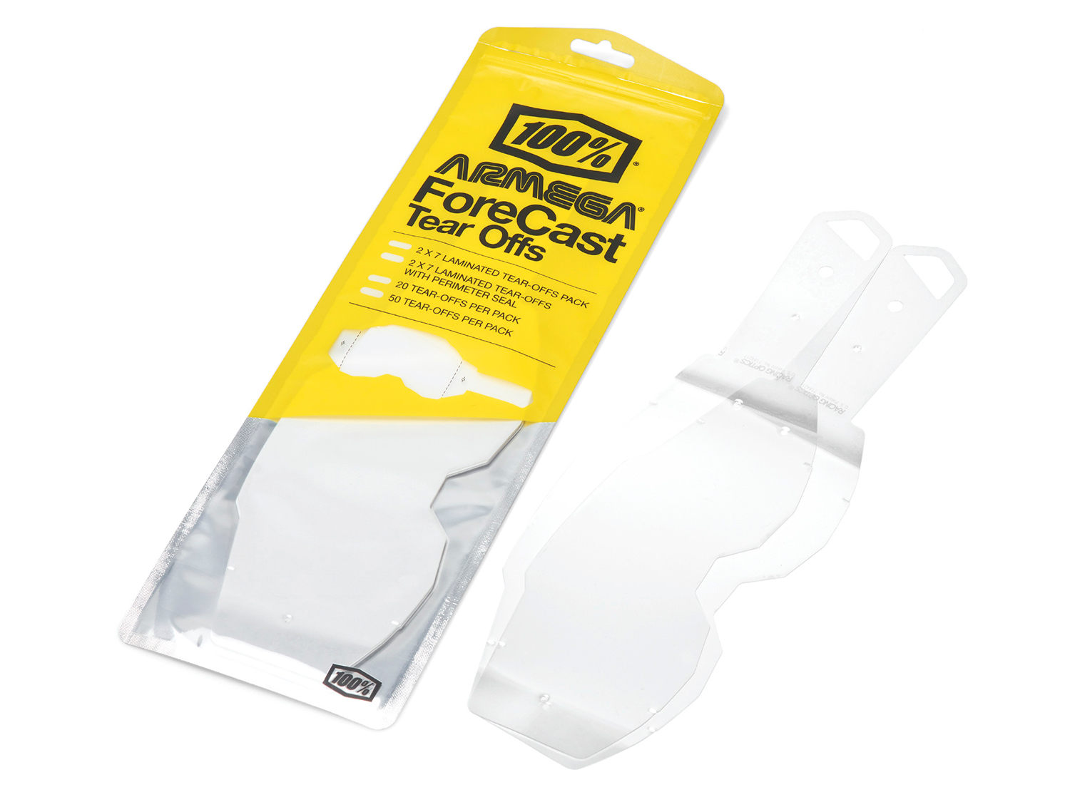 100% Armega Forecast Standard Tear-Offs (20 pcs), no color, unis