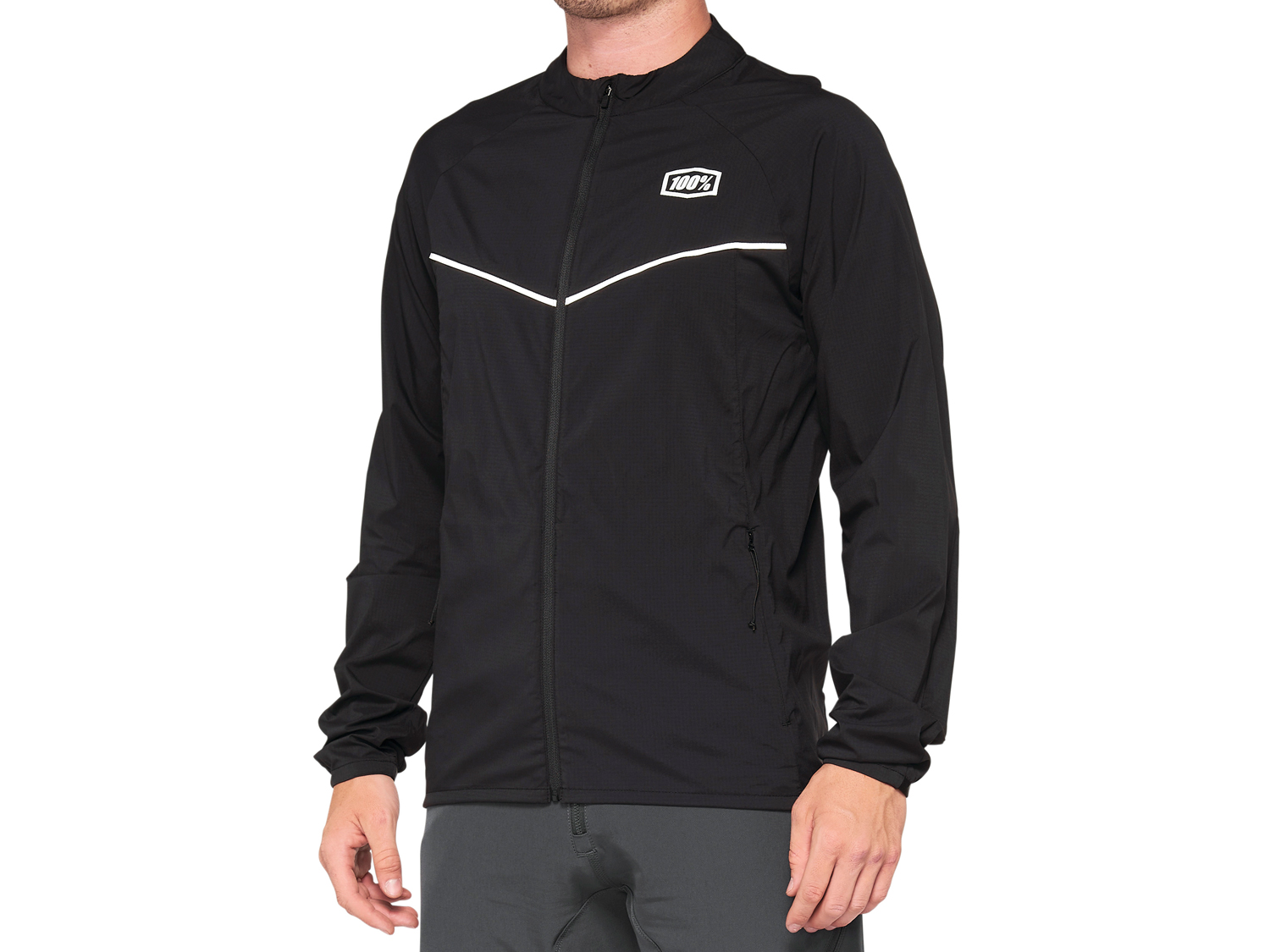 100% Corridor Stretch Windbreaker, black, S