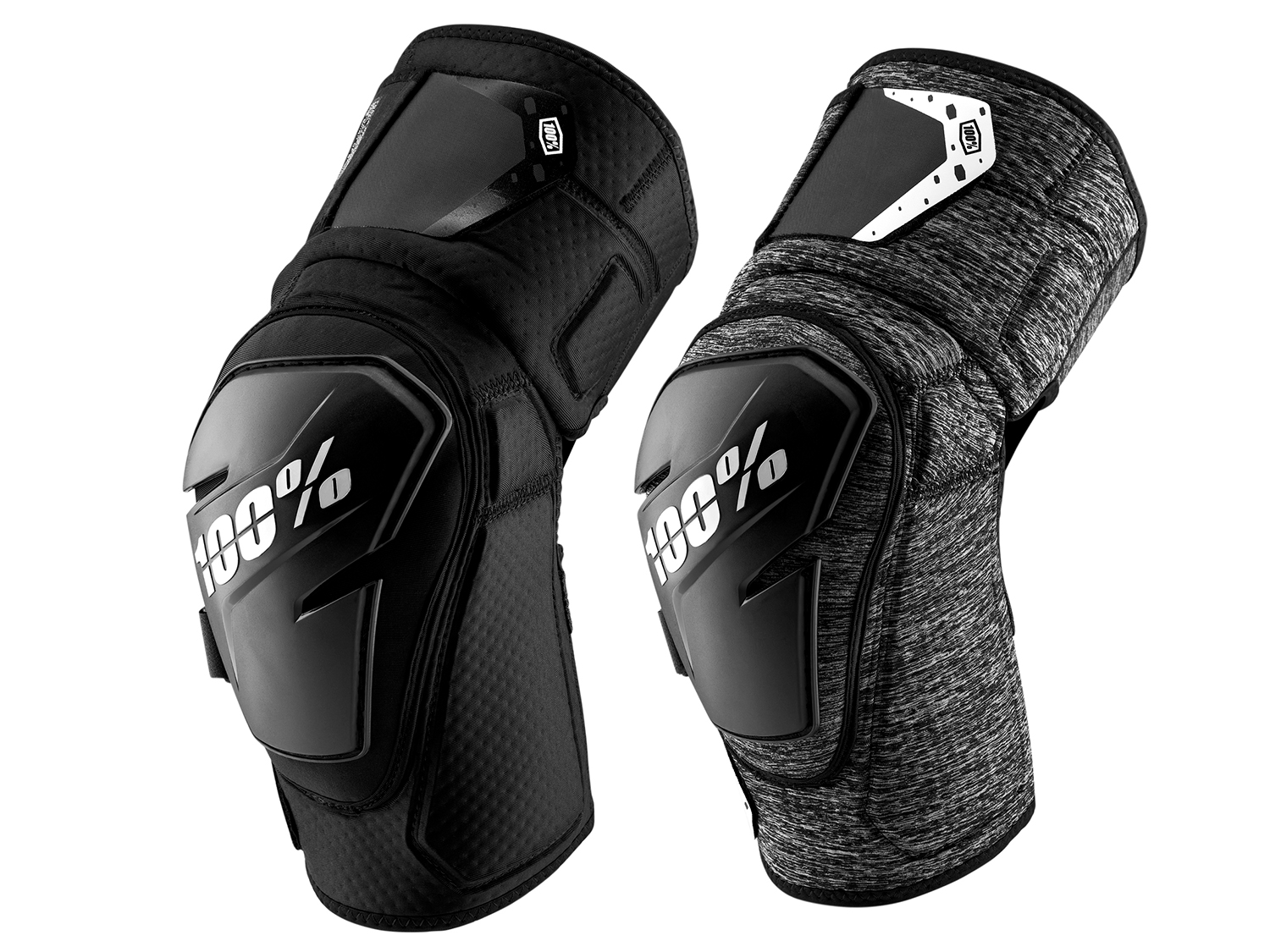 100% Fortis knee guards, black, L/XL