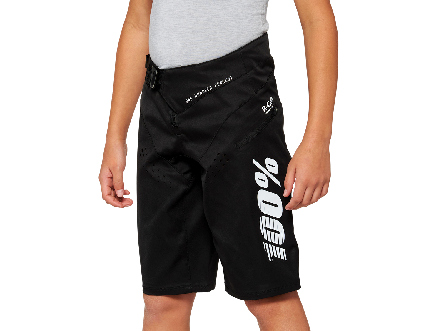 100% R-Core Youth Shorts, black, 28"
