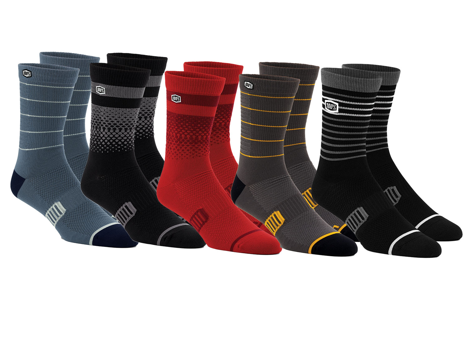 100% Advocate Performance socks, Cherry/Brick, L/XL