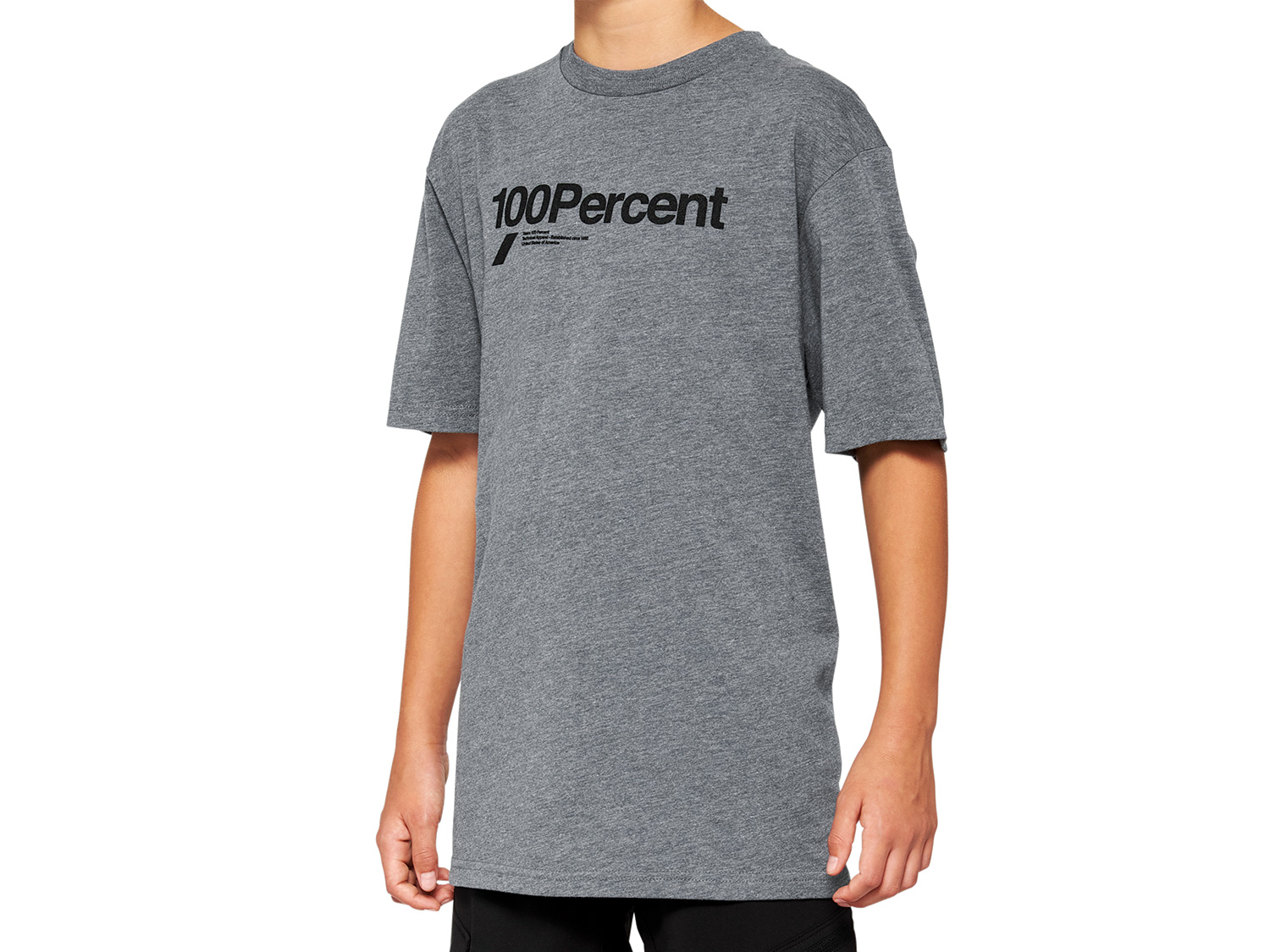 100% Manifesto Youth t-shirt, Heather Grey, KXL