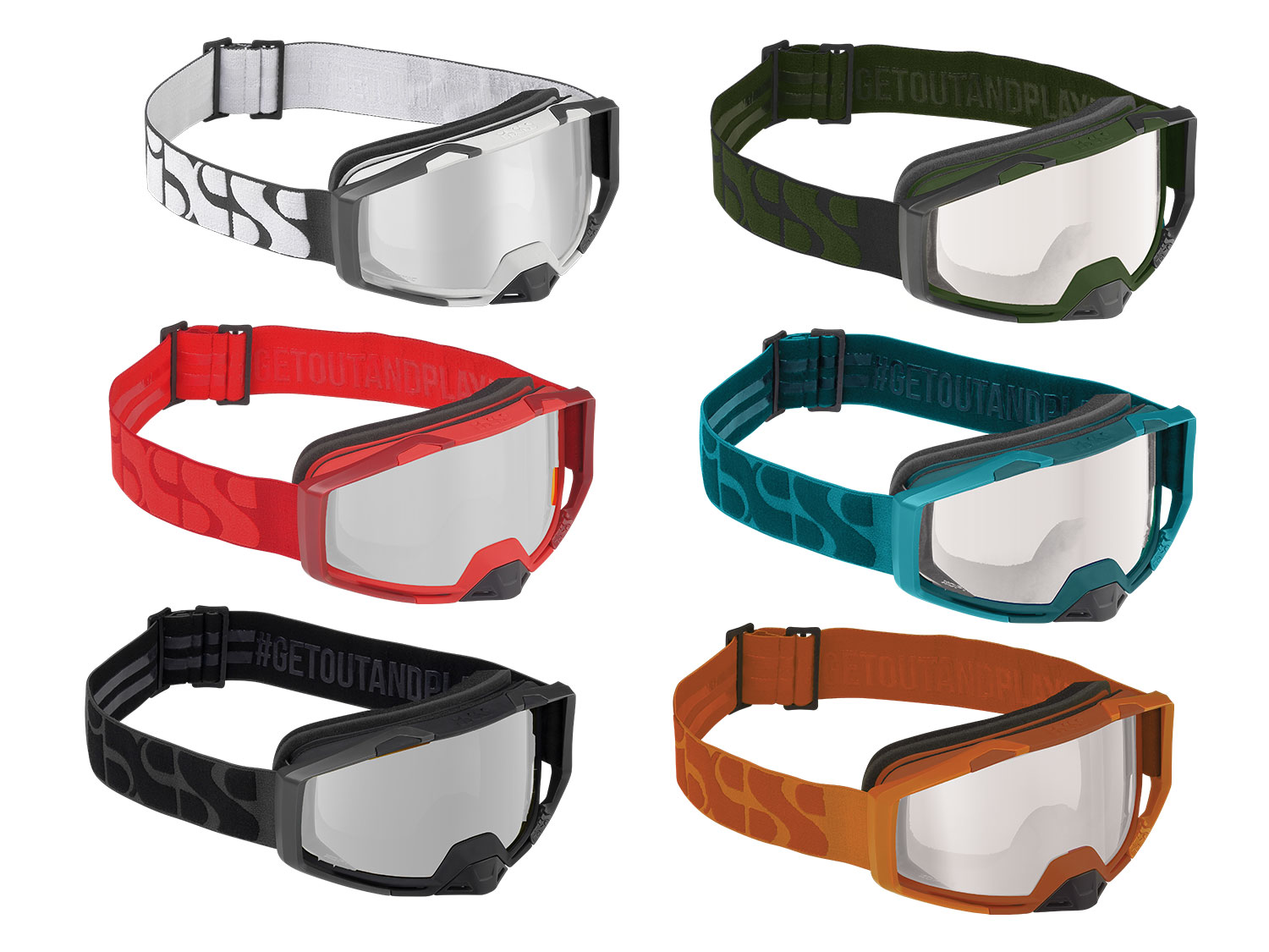 iXS Trigger Goggle Clear Lens, Burnt Orange, unis