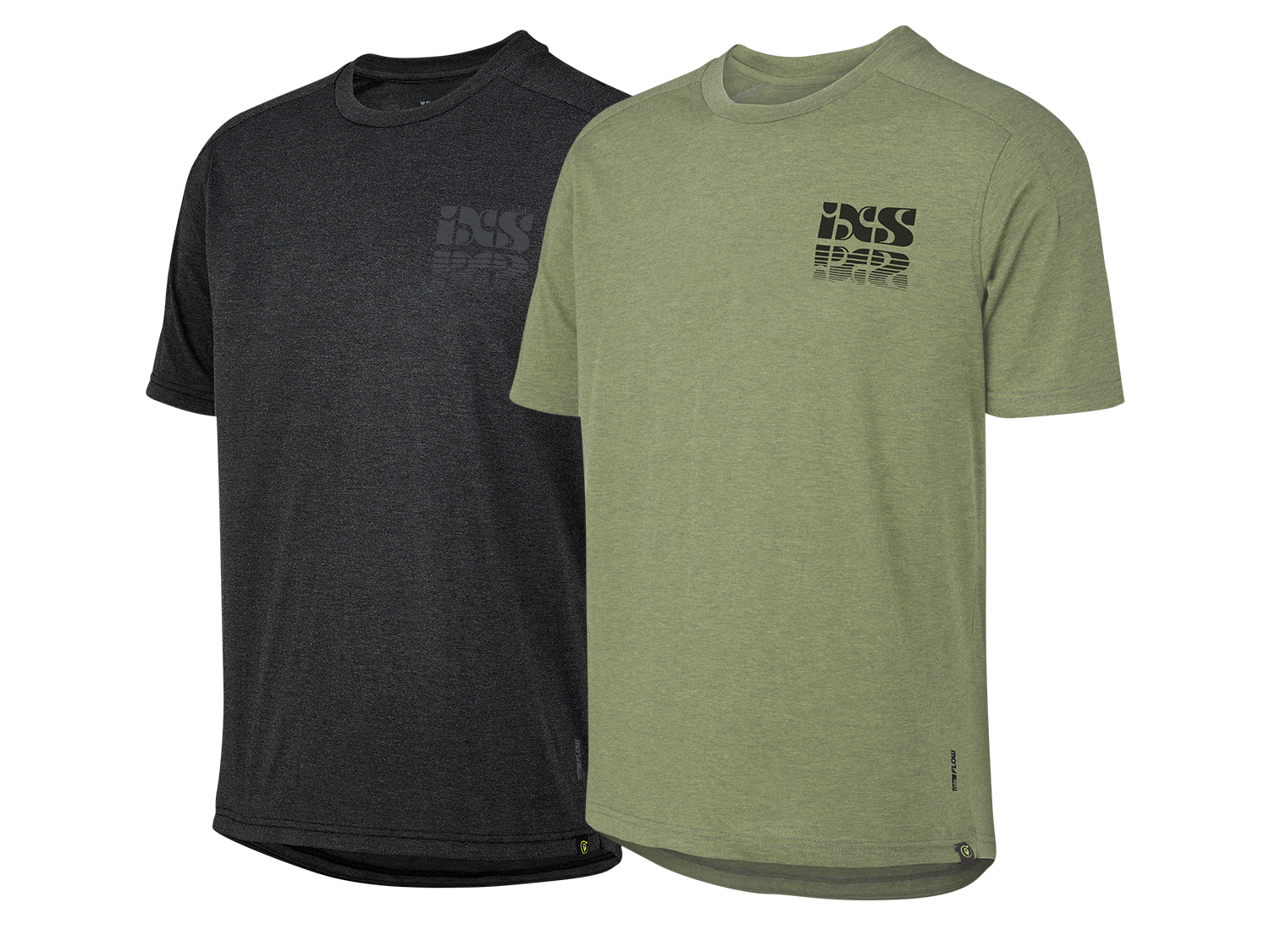 iXS Flow Mirror Tech Tee Short Sleeve, black, L