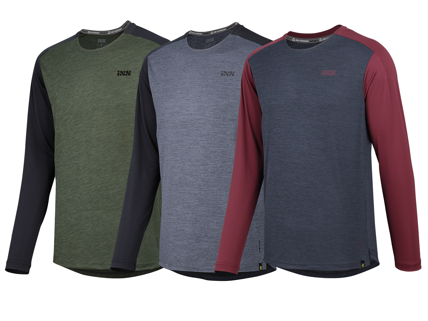 iXS Flow X Kids Long Sleeve Jersey, Black/Raisin, KL