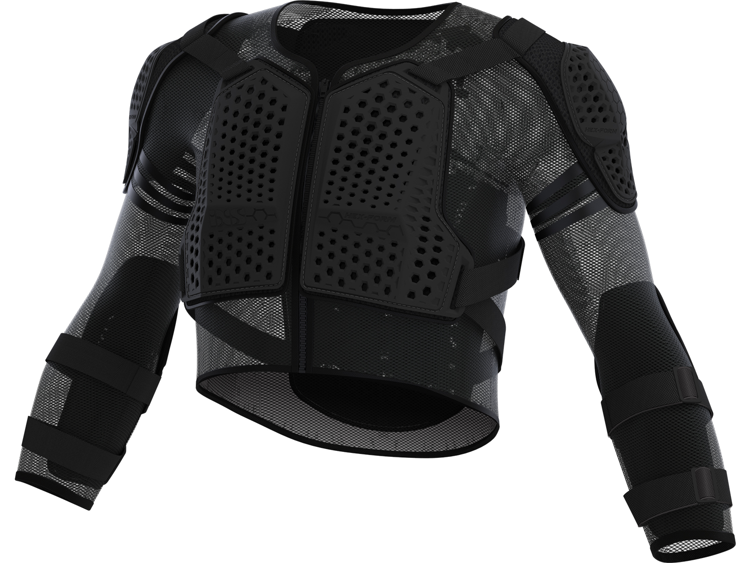 iXS Hex upper body protective, black, KL