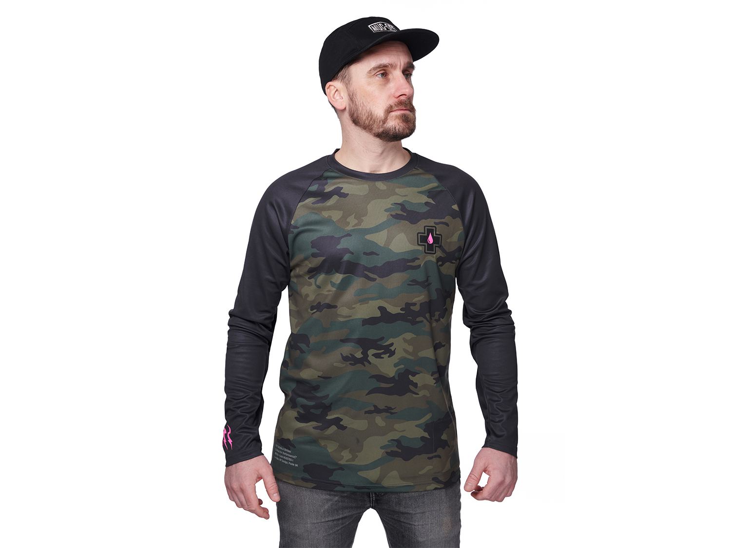 Muc Off Premium Long Sleeve Riders Jersey, Camo Muc Off, XXL