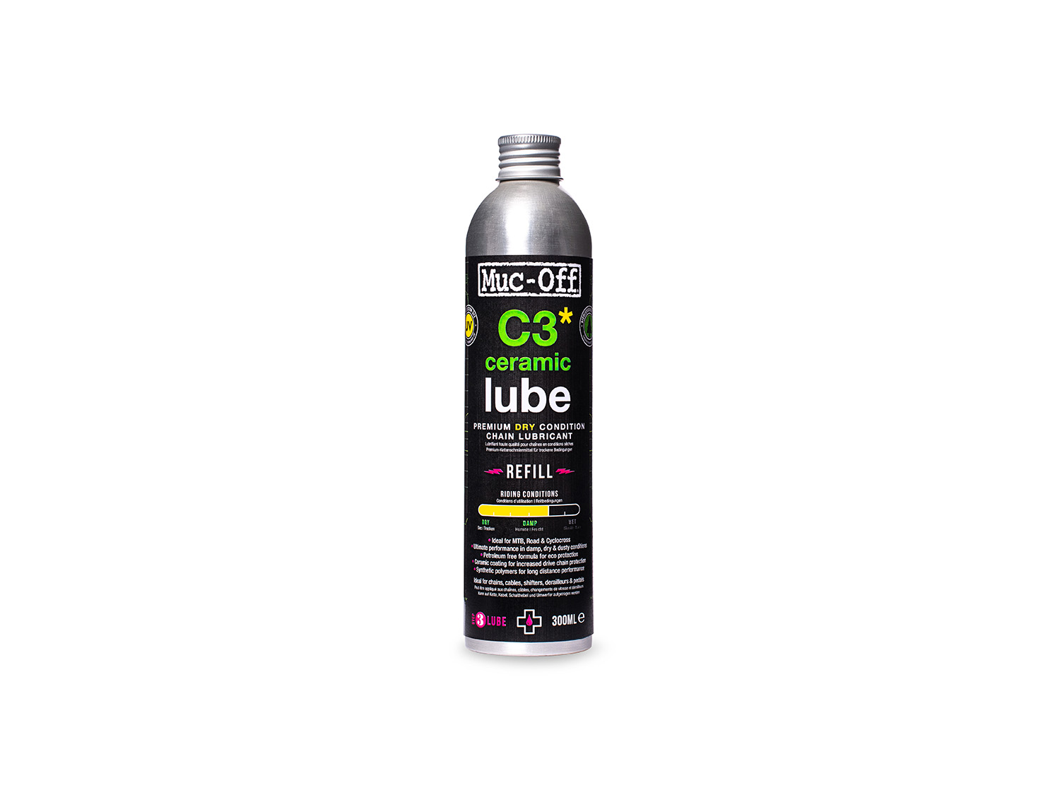 Muc Off C3 Dry Ceramic Lube 300ml (9), pink, 300