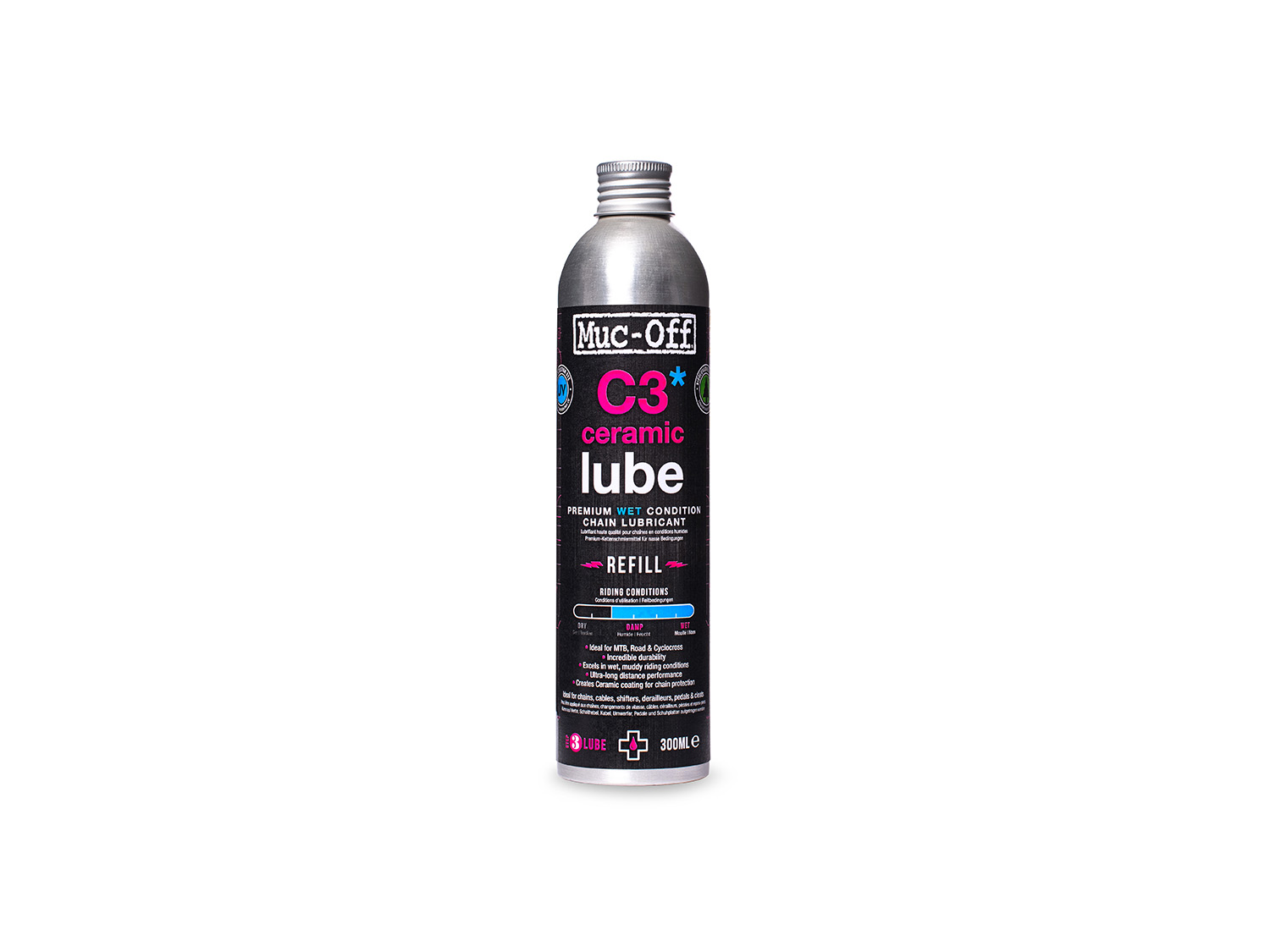Muc Off C3 Wet Ceramic Lube 300ml (9), pink, 300