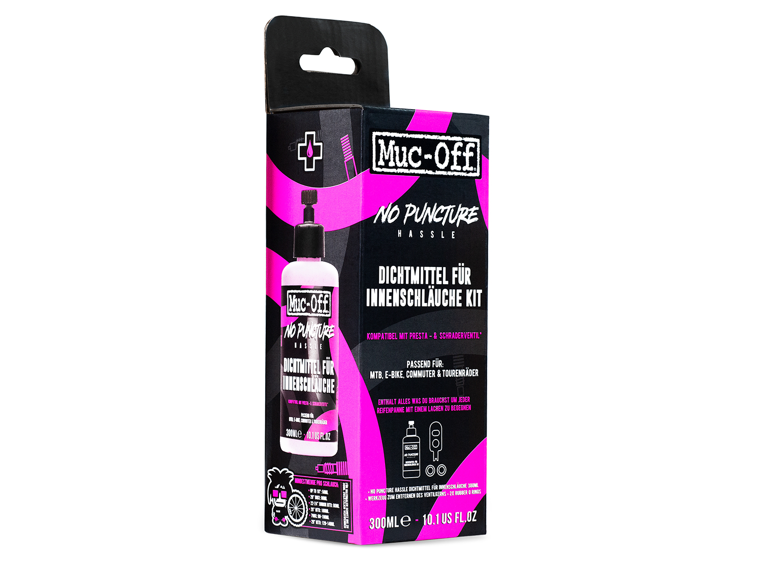 Muc Off Dichtmittelkit für Innenschläuche 300ml (12), pink, 300
