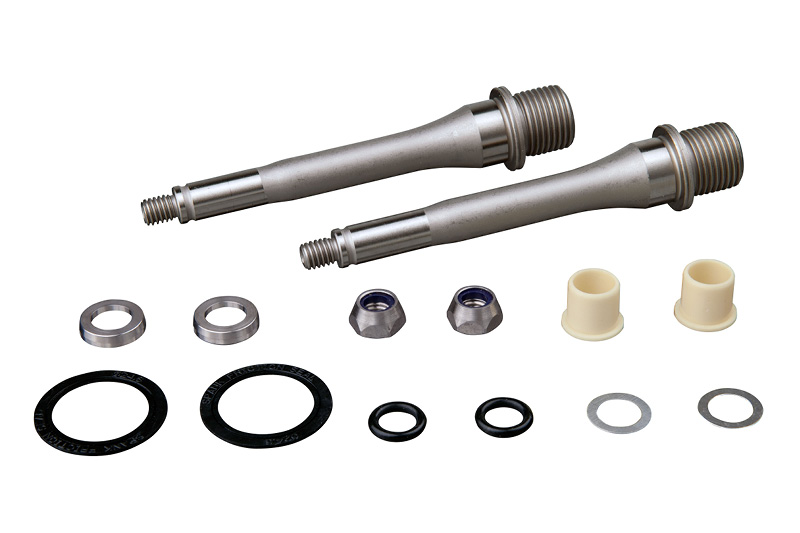 Spank Spike pedal repair Kit E (axles, bushing) 2011-2014, black