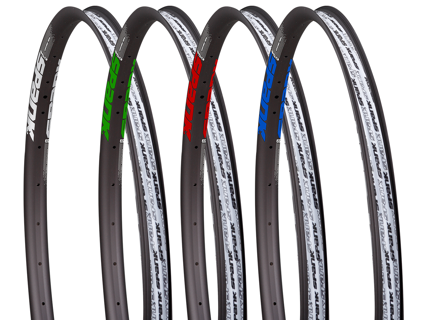 Spank 359 rim, 32H, 29", black/green, 29"