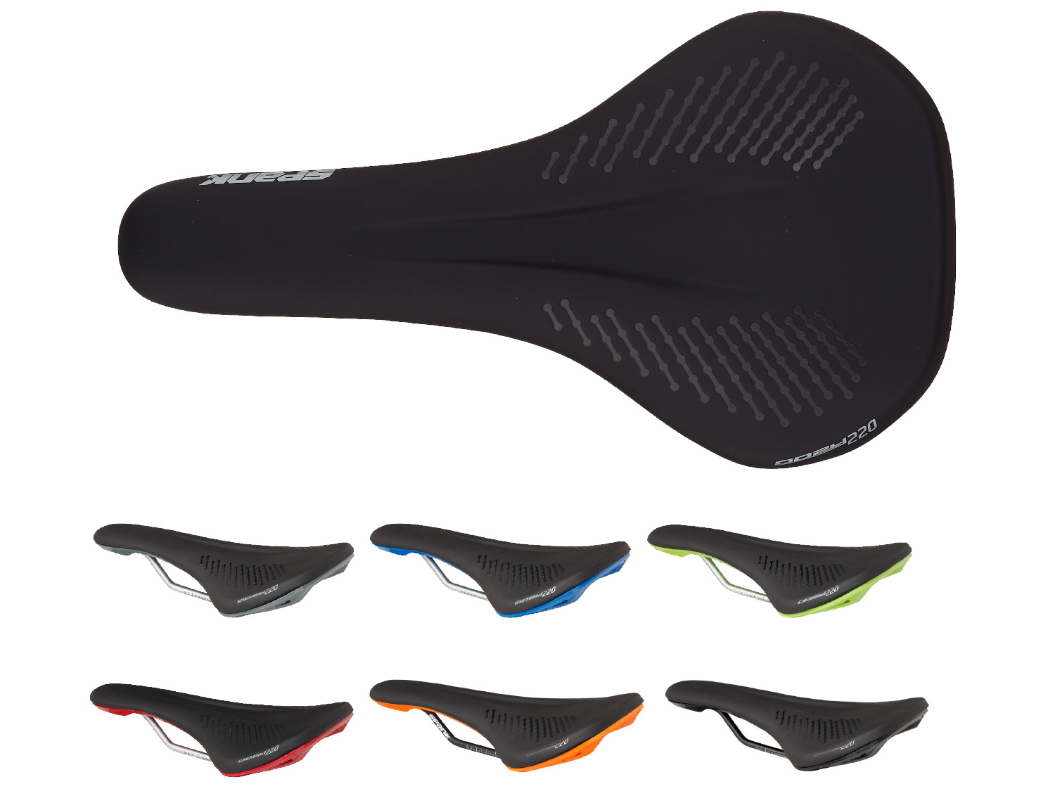 Spank Oozy 220 saddle, black/grey