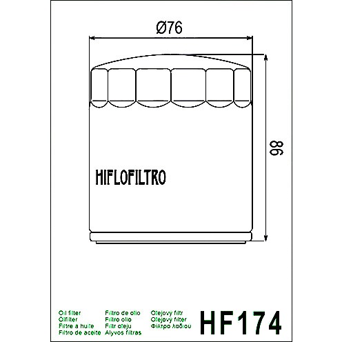 HIFLOFILTRO Ölfilter chrom - HF174C