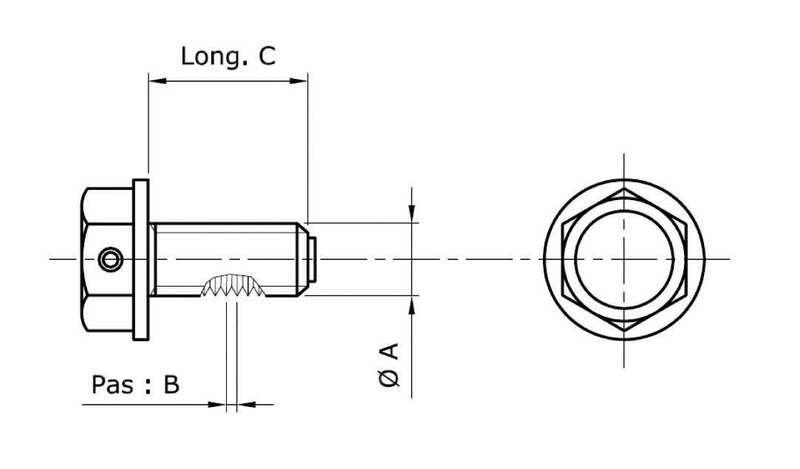 TECNIUM Magnetische Ablassschraube - Aluminium schwarz M12x1,5x13