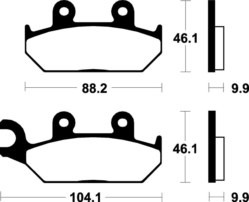 TECNIUM Scooter Organische Bremsbeläge - ME150