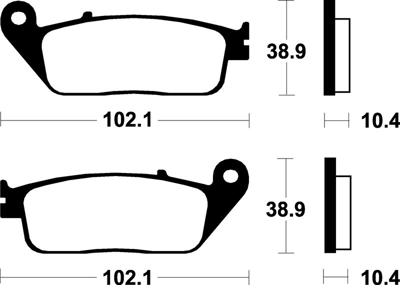 TECNIUM Scooter Organische Bremsbeläge - ME154