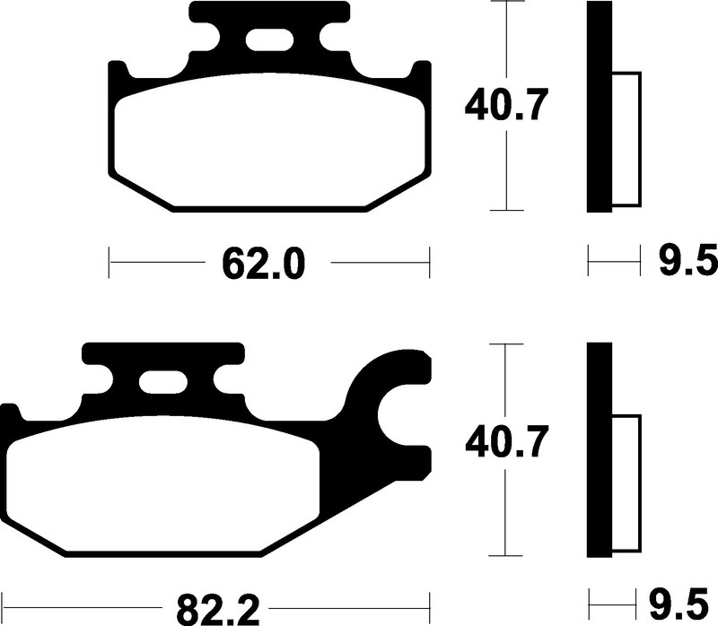 TECNIUM Scooter Organische Bremsbeläge - ME254