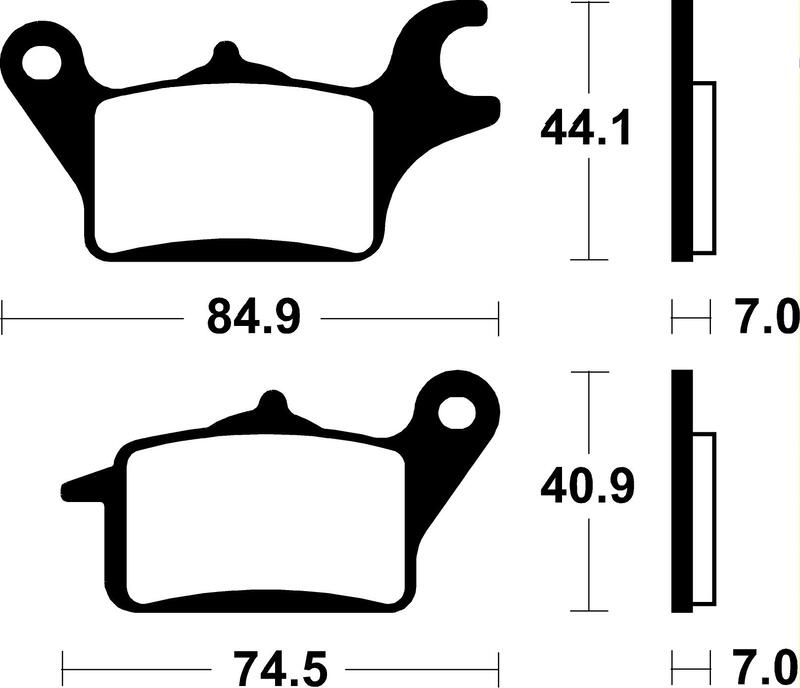 TECNIUM Scooter Organische Bremsbeläge - ME425