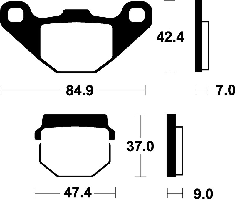 TECNIUM Scooter Organische Bremsbeläge - ME44