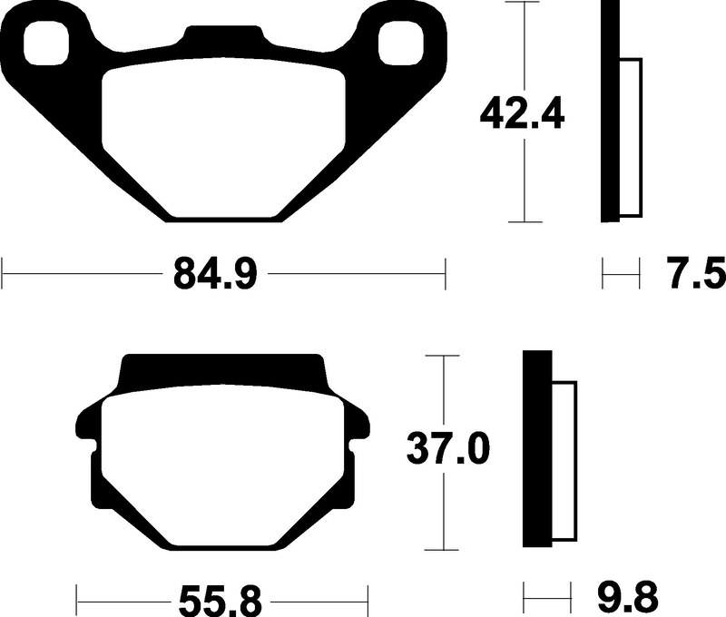TECNIUM Scooter Organische Bremsbeläge - ME46