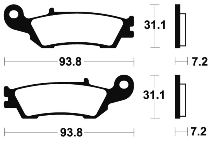 TECNIUM MX/ATV Sintermetall Bremsbeläge - MO340