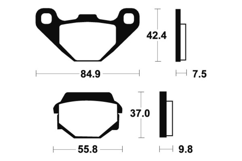 TECNIUM MX/ATV Sintermetall Bremsbeläge - MO86