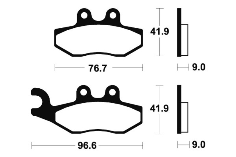 TECNIUM Maxi Scooter Sintermetall Bremsbeläge - MSS286