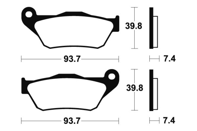 TECNIUM Maxi Scooter Sintermetall Bremsbeläge - MSS337