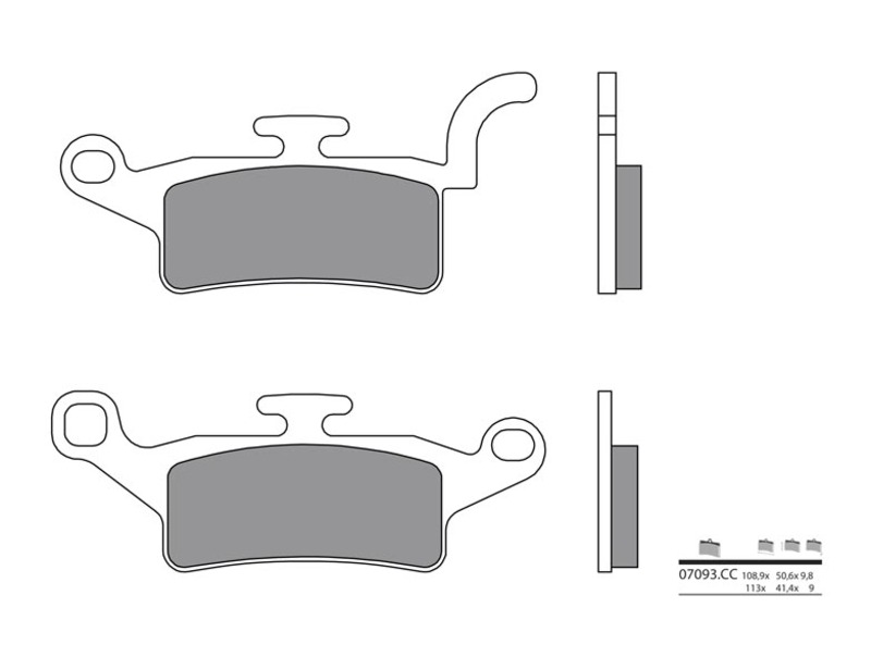 BREMBO Scooter Carbon Keramik Bremsbeläge - 07093CC