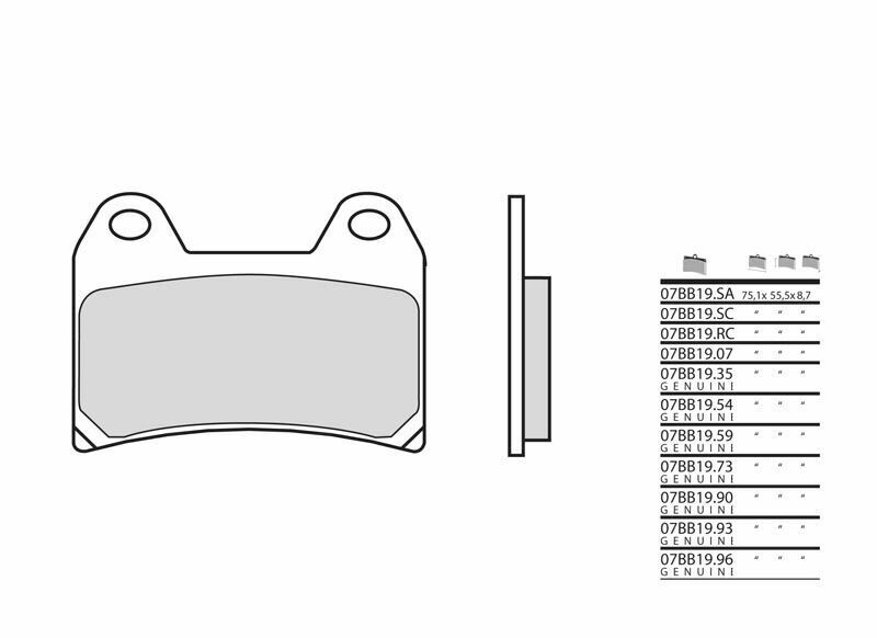 BREMBO Genuine Sintermetall Bremsbeläge - 07BB1990