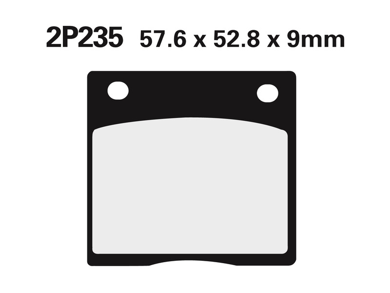NISSIN Street Halbmetallische Bremsbeläge - 2P-235NS
