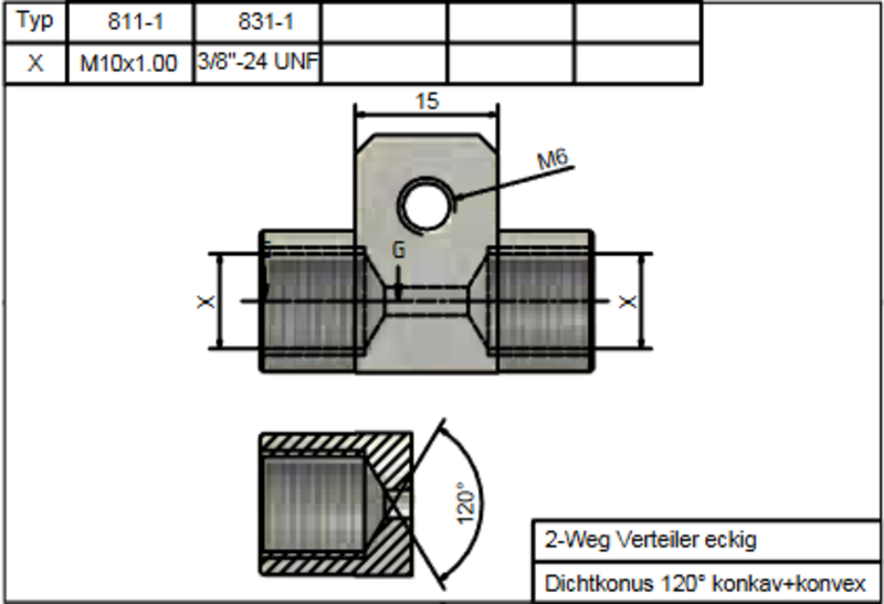 SPEEDBRAKES 811-1 Verteiler Aluminium Silber