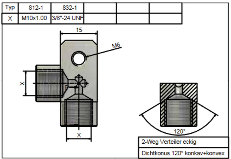 SPEEDBRAKES 812-1 Verteiler Aluminium Silber