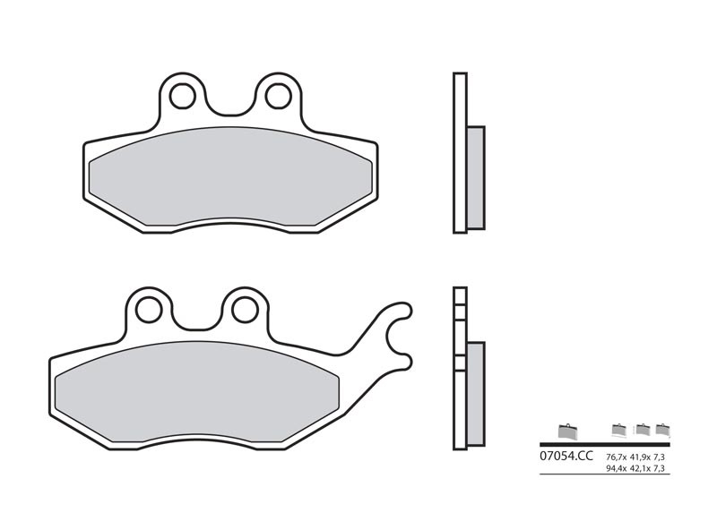 BREMBO Scooter Carbon Keramik Bremsbeläge - 07054CC