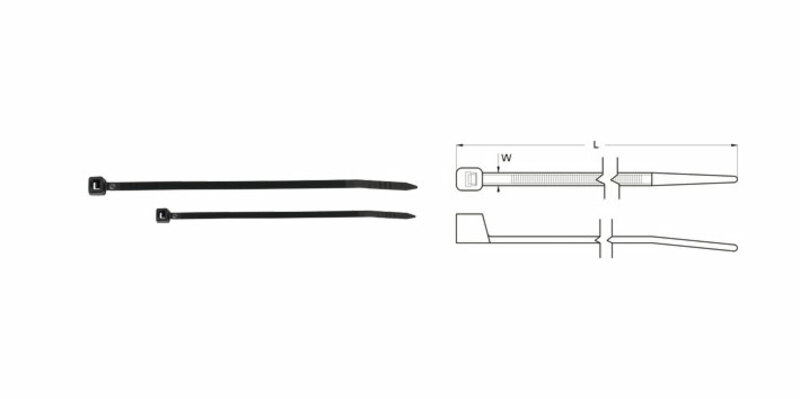 BIHR Nylonschellen 7,6 x 250 mm schwarz 100 Stück