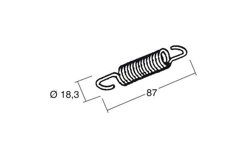 BUZZETTI Feder 87x18,3mm für Mittelständer - passend für Peugeot