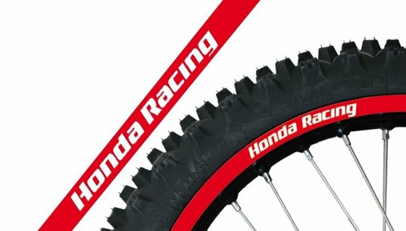 Felgendeko universal Blackbird schwarz Replica passend für Honda Racing